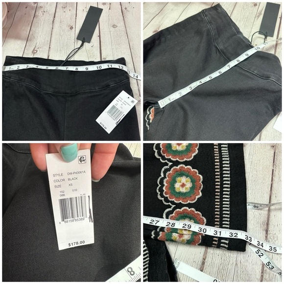 NWT DRIFTWOOD pull on embroidered flare jeans stretch boho western retro - Picture 10 of 10